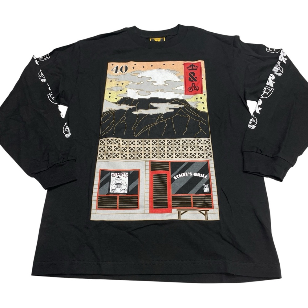 FITTED HAWAII RARE ETHEL’S GRILL HONOLULU LONG SLEEVE T-SHIRT MENS Medium SUMO